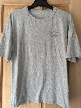aerie Heather Gray Crewneck Salty Shore T-Shirt with Sardines on back XXL